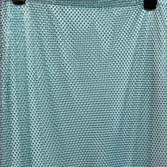 WAYF Women Maxi Skirt LARGE Turquoise Rhinestone Sparkle Contemporary Lined NWOT - Picture 4 of 9